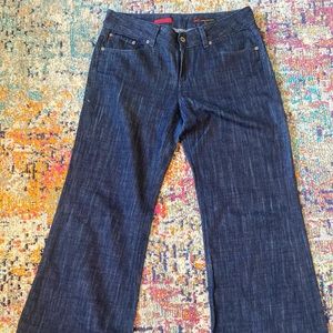 Wide-leg, dark wash AG Jeans - size 31